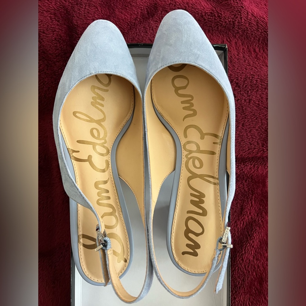 Sam Edelman sling back shoes in color blue. Size 8.5. Gently used